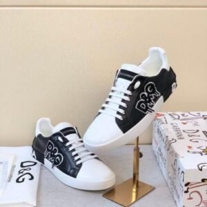 Branded D&G Shoes For Men Black White