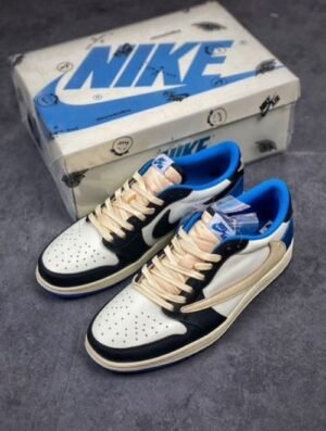Nikee Air Jordan Low x Travis Fragments Blue Semi UA Same Box package