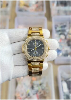 Patek Philippe Nautilus Diamond Gold Black