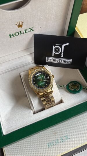 ROLEX DAY DATE GOLD GREEN DIAMOND