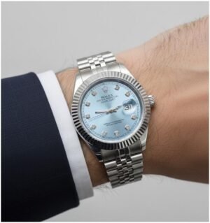 Rolex Oyster Perpetual Date Just Silver-SkyBlue