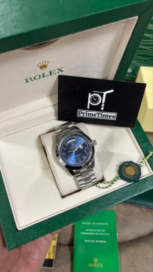 ROLEX DAY DATE SLIVER BLUE ARBIC
