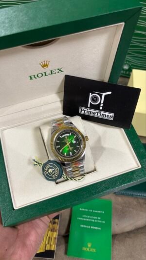 ROLEX DAY DATE TWO TONE GREEN