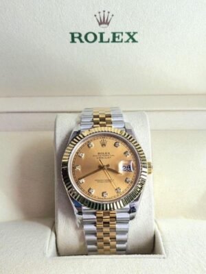 Rolex Oyster Perpetual Date Just 2Ton-Gold-Gold Diamond