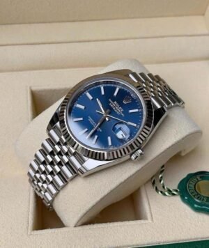 Rolex Oyster Perpetual Date Just Silver-Blue