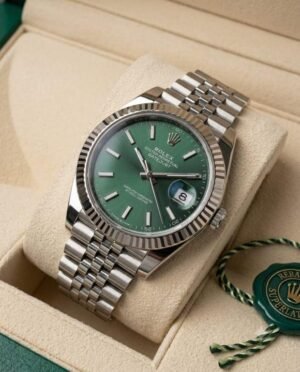 Rolex Oyster Perpetual Date Just Silver-Green