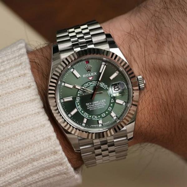 Rolex Oyster Perpetual Sky Dweller Silver-Green