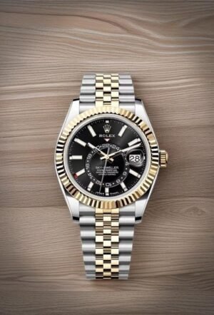 Rolex Oyster Perpetual Sky Dweller 2Ton-Gold-Black